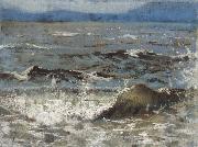 William Stott of Oldham Breaking Wave oil on canvas